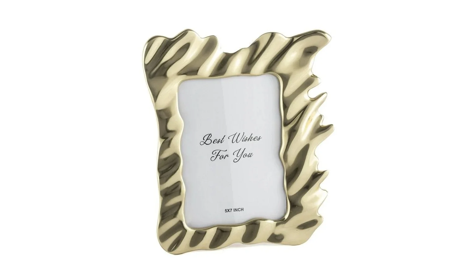 Altın Dalga Tasarımlı Çerçeve 21x26 cm