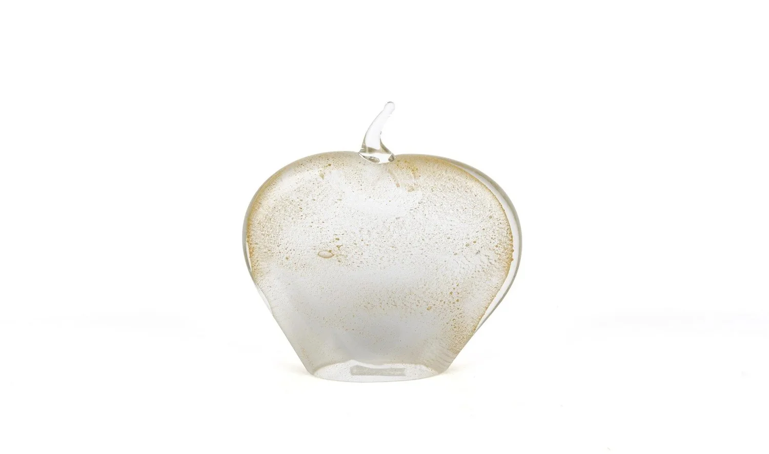 Altın Işıltılı Cam Elma 22x25 cm