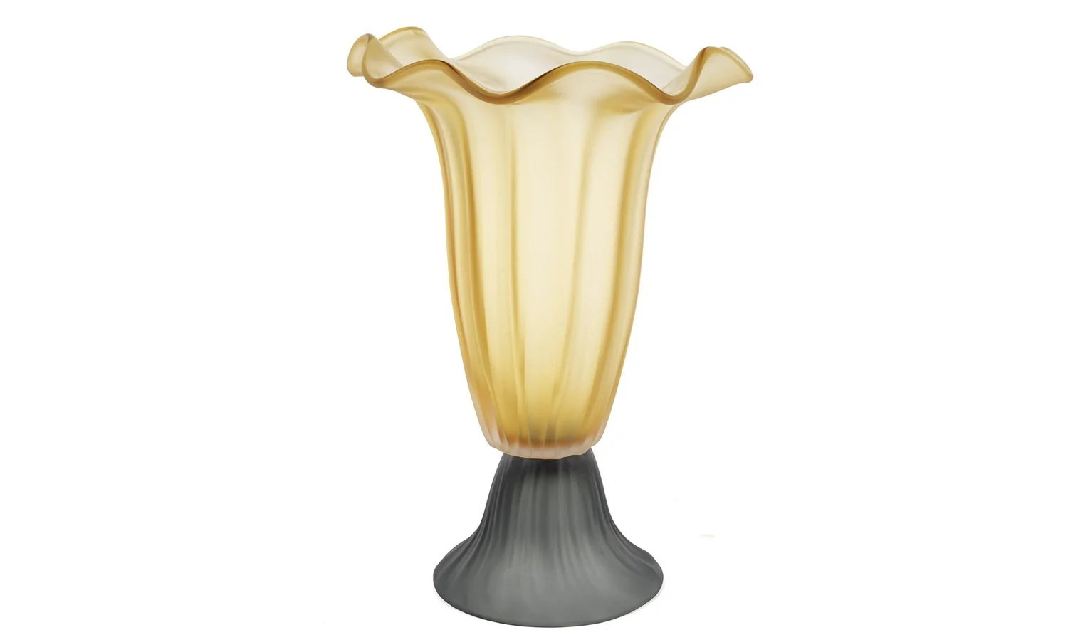 Amber Yeşil Ayaklı Cam Vazo 45x30 cm