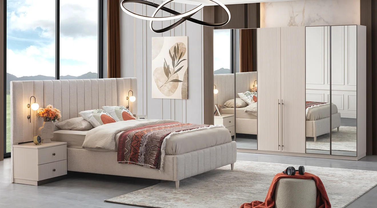 Antik 6 Kapaklı Aytaşı Yatak Odası Takımı