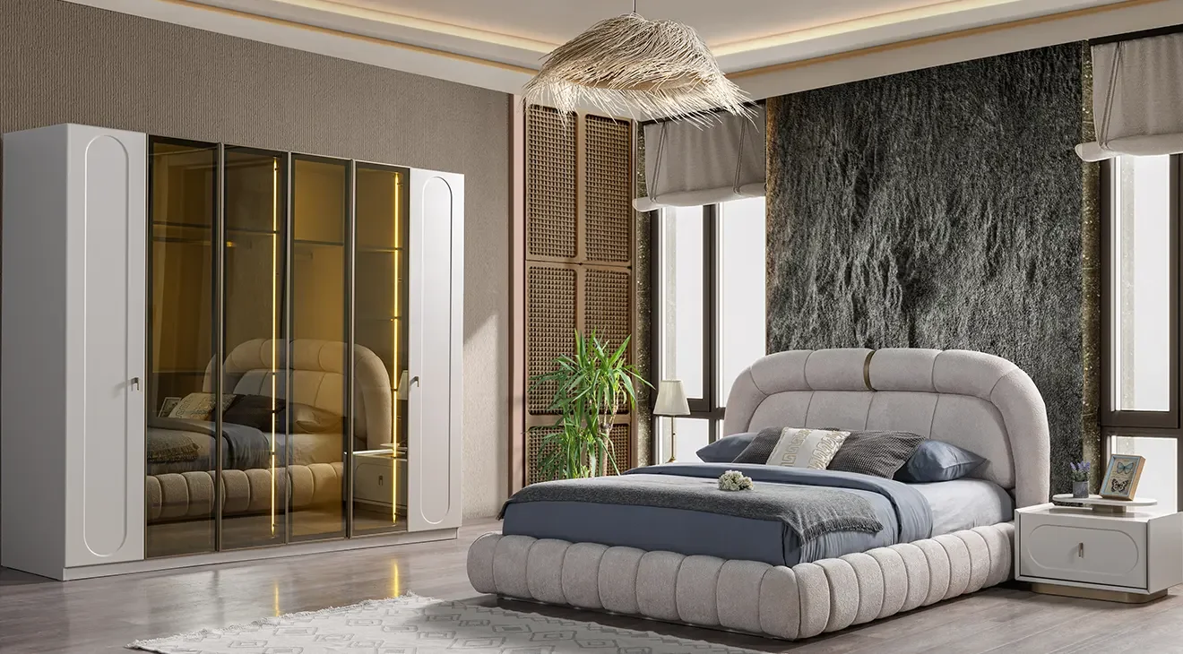 Antik 6 Kapaklı Yatak Odası Takımı