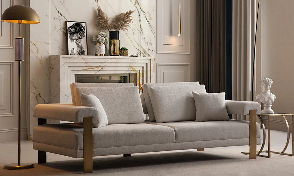 Antik Deep Living Modern Üçlü Koltuk