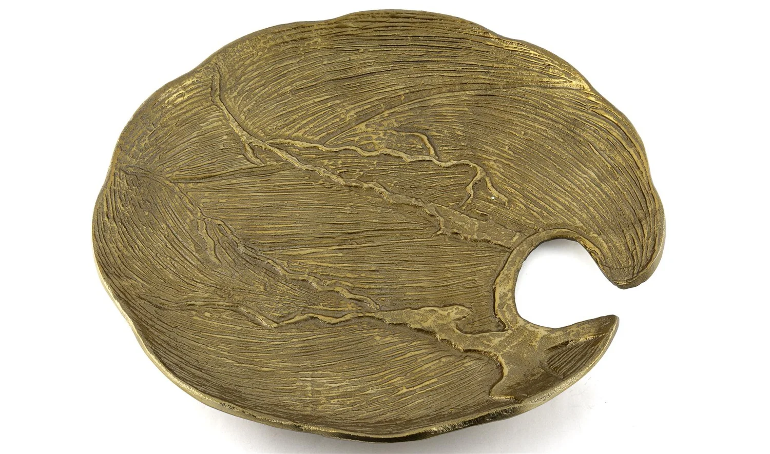 Antik Gold Leaf Metal Dekor Kase