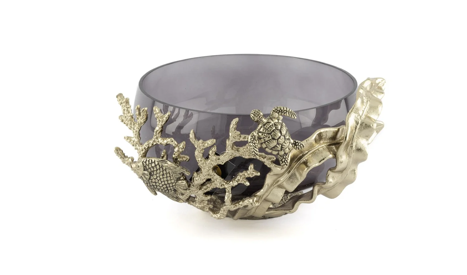 Antik Gold Mercanlı Kahve Cam Kase