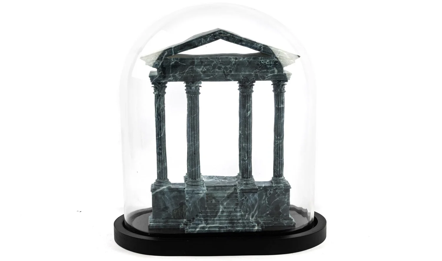 Antik Kent Yeşil Cam Fanus