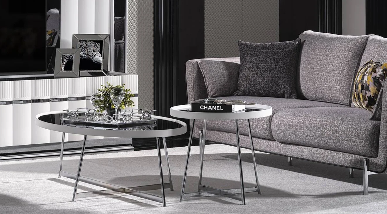 Aqua Metal Ayaklı Orta Sehpa