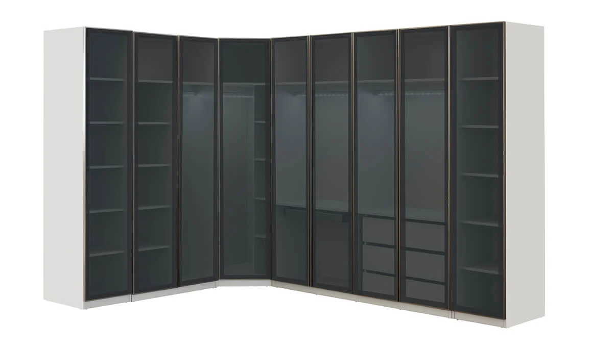 Arya 9-Door Corner Wardrobe