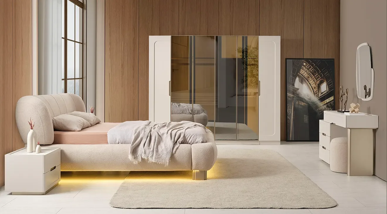 Aspera 6 Kapaklı Modern Yatak Odası Takımı