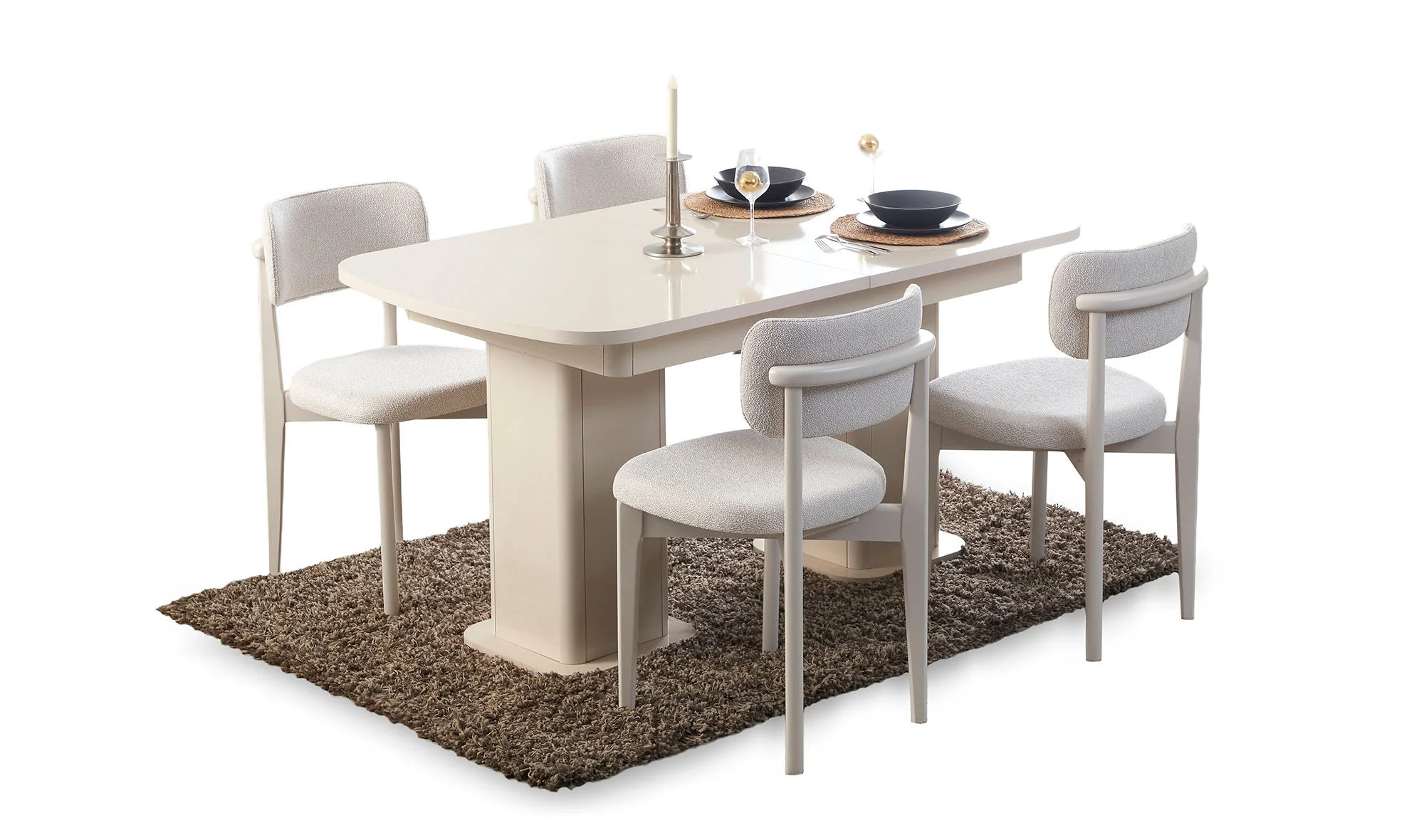 Açılır Yemek Masası + 6 Sandalye