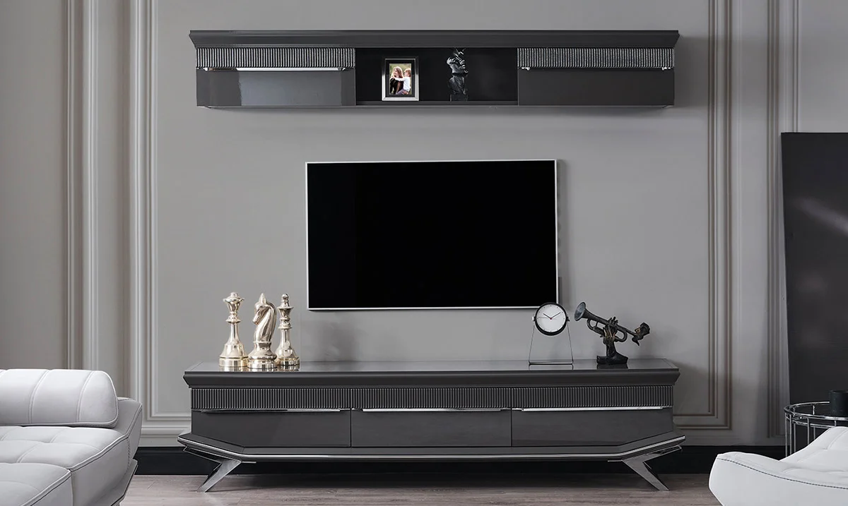 Asya Gümüş Metal Ayaklı TV Ünitesi