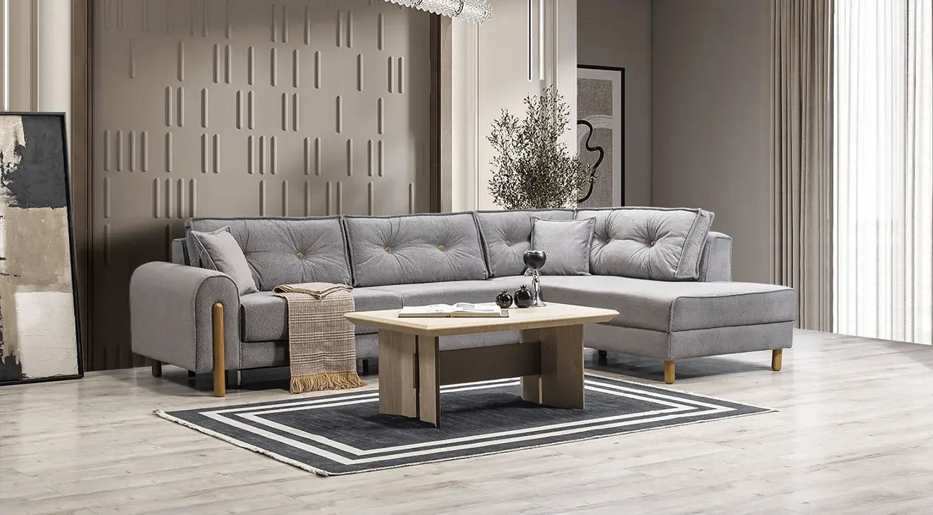 Asya Yataklı Sandıklı Köşe Koltuk Takımı