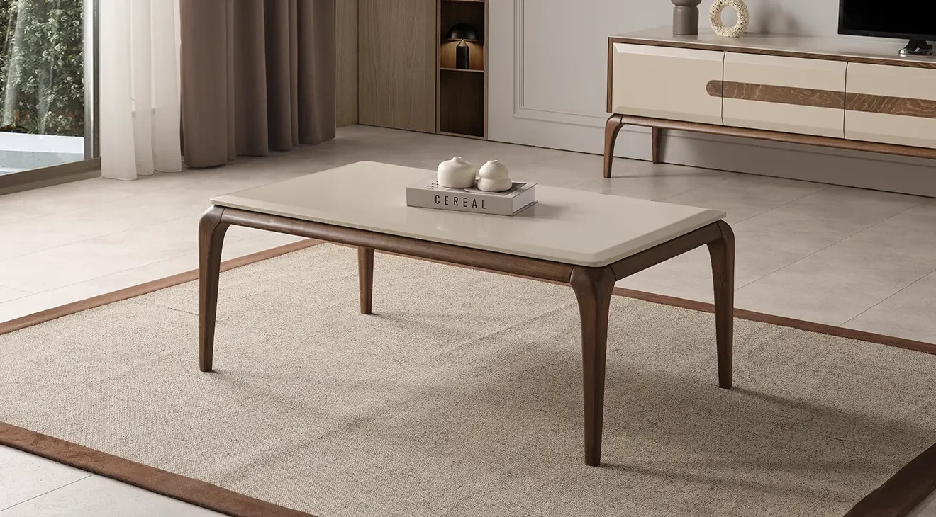 Aura Ahşap Ayaklı Orta Sehpa