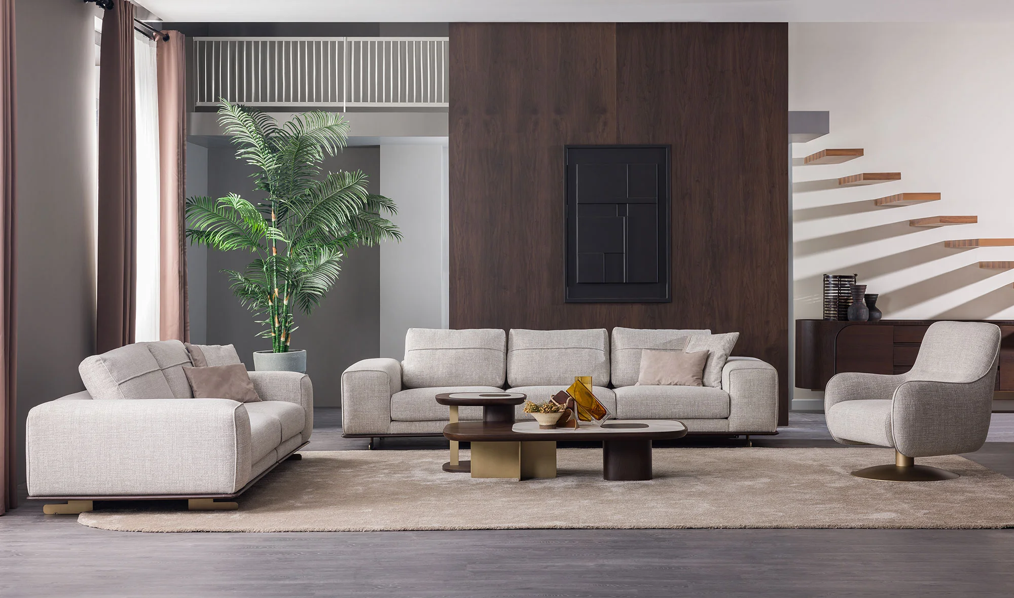 Dörtlü Koltuk + Üçlü Koltuk + Tekli Koltuk