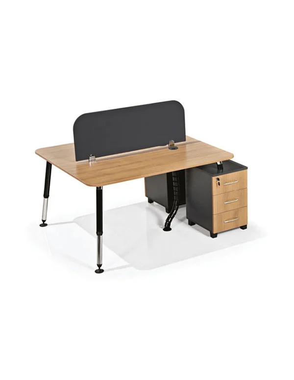 Beril İkili Çalışma Masası Etajerli