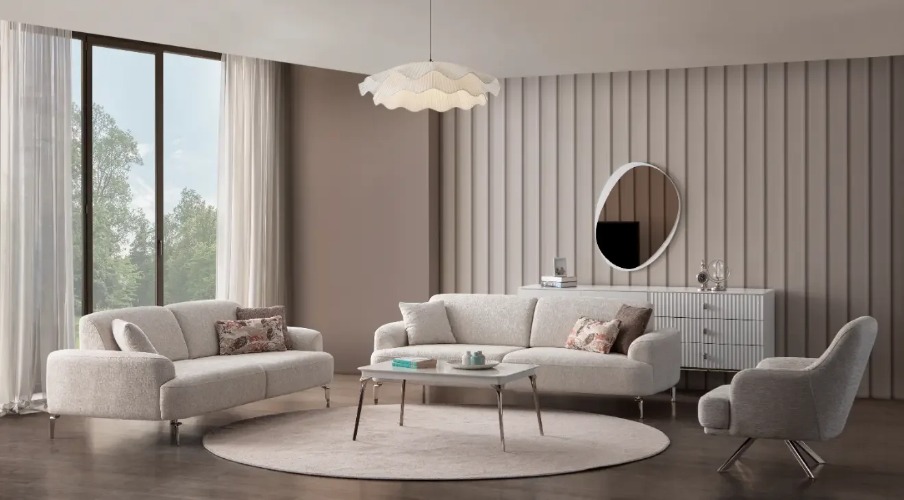 Bronz Yataklı Modern Koltuk Takımı