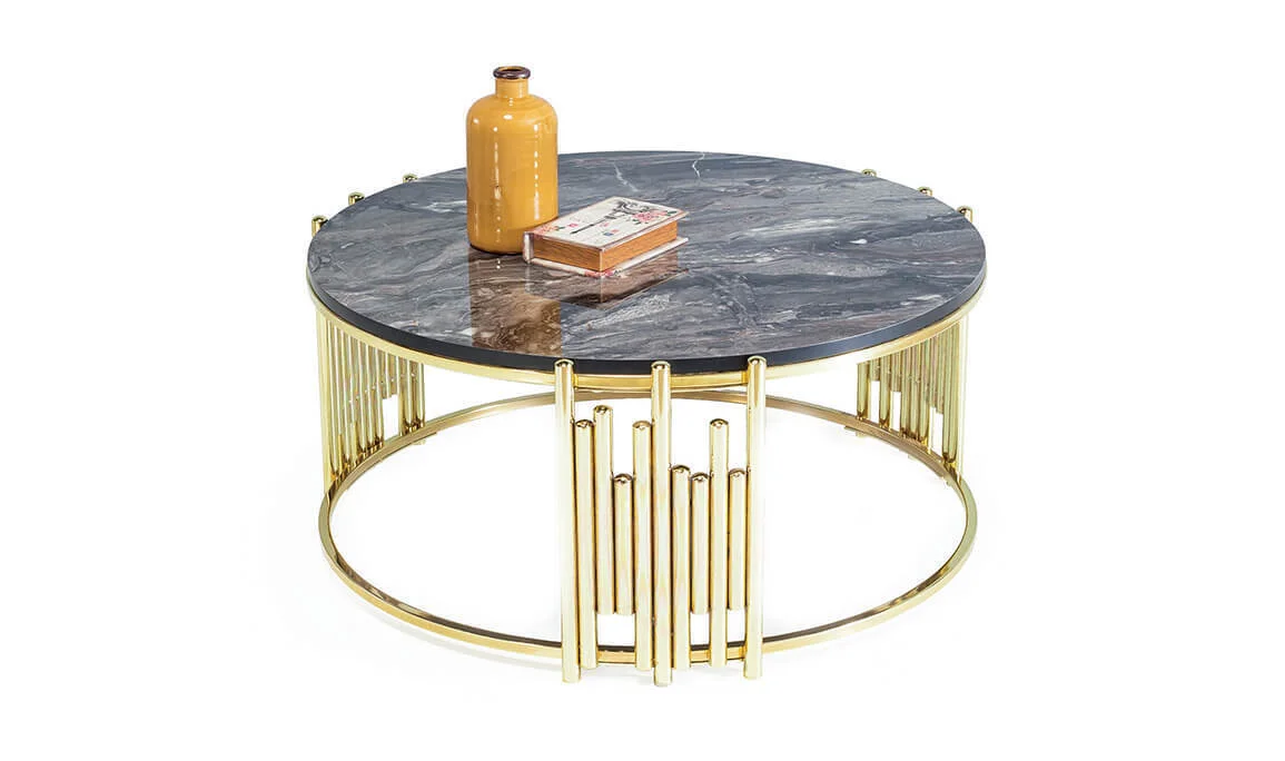 Buzzy Round Coffee Table Gold