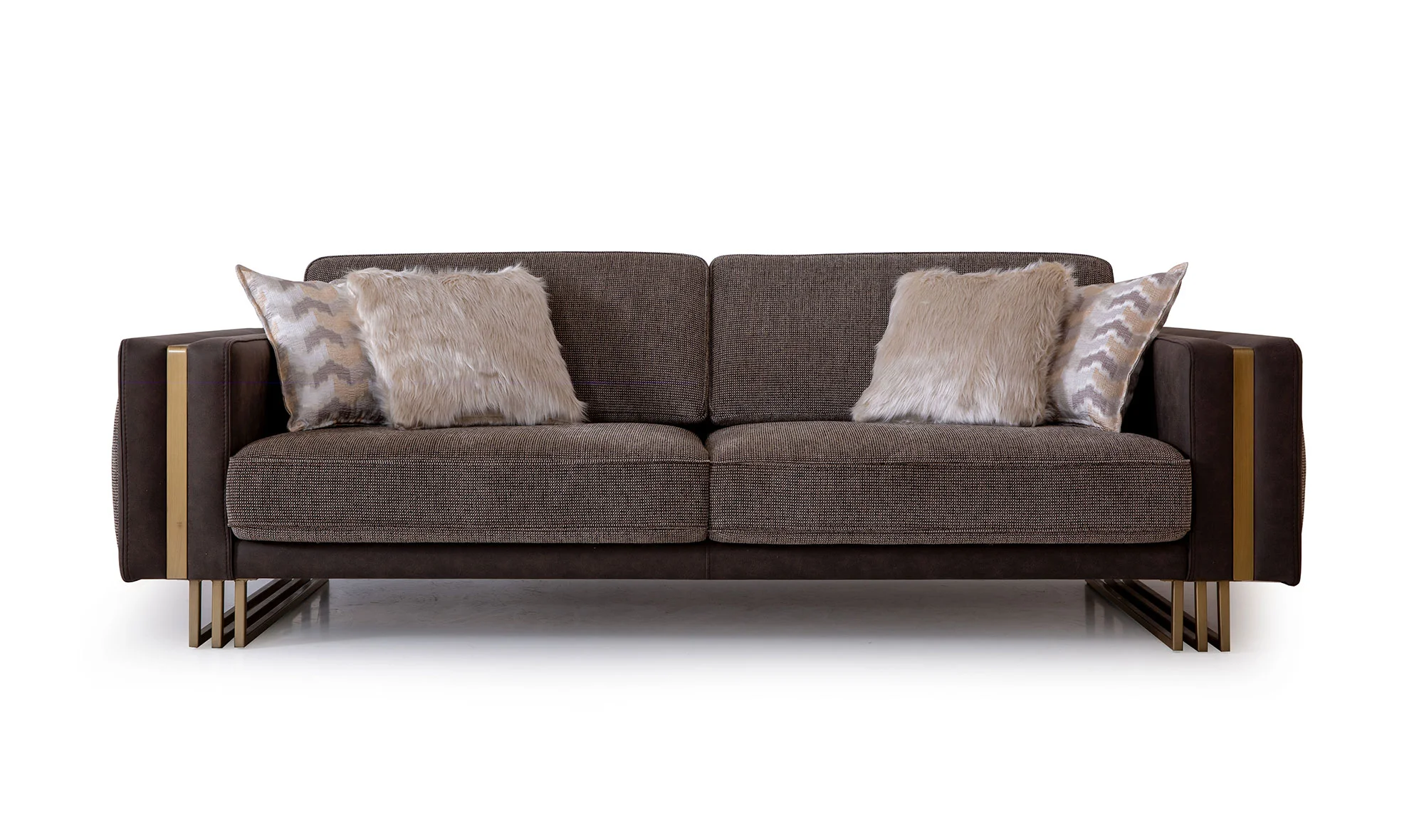 CaddeYıldız Kanepe - Eskitme Gold - Vizon