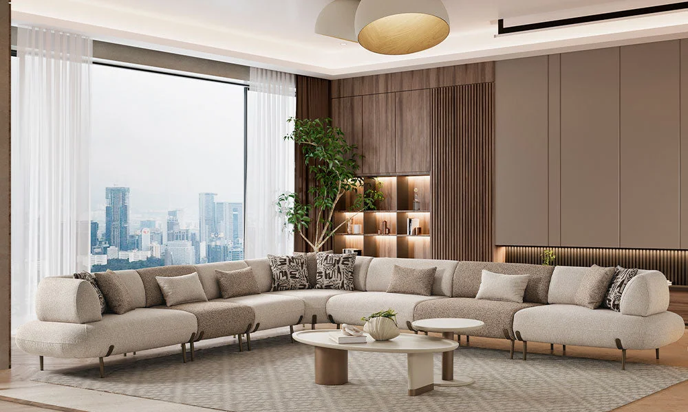 Candy Maxi Modern Yataklı Köşe Koltuk Takımı (375 x 435 cm)