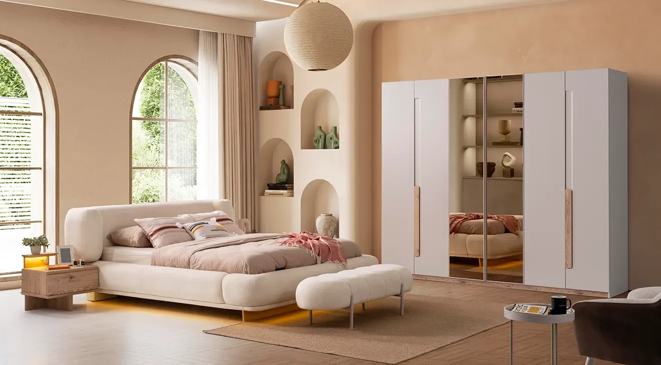 Coco 6 Kapaklı Modern Yatak Odası Takımı