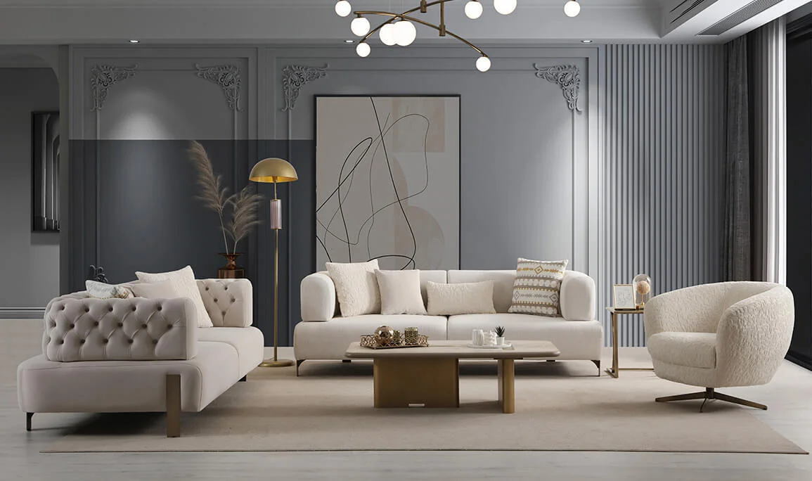 Cratos Antik Schlafsofa-Set