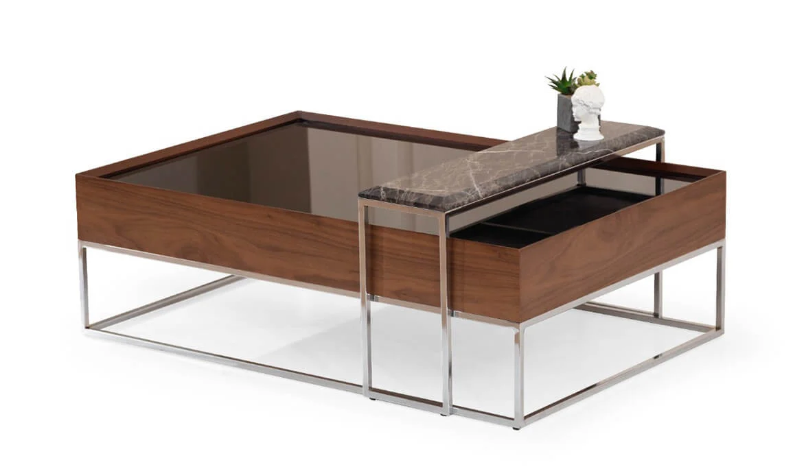 Crown Walnut Couchtisch