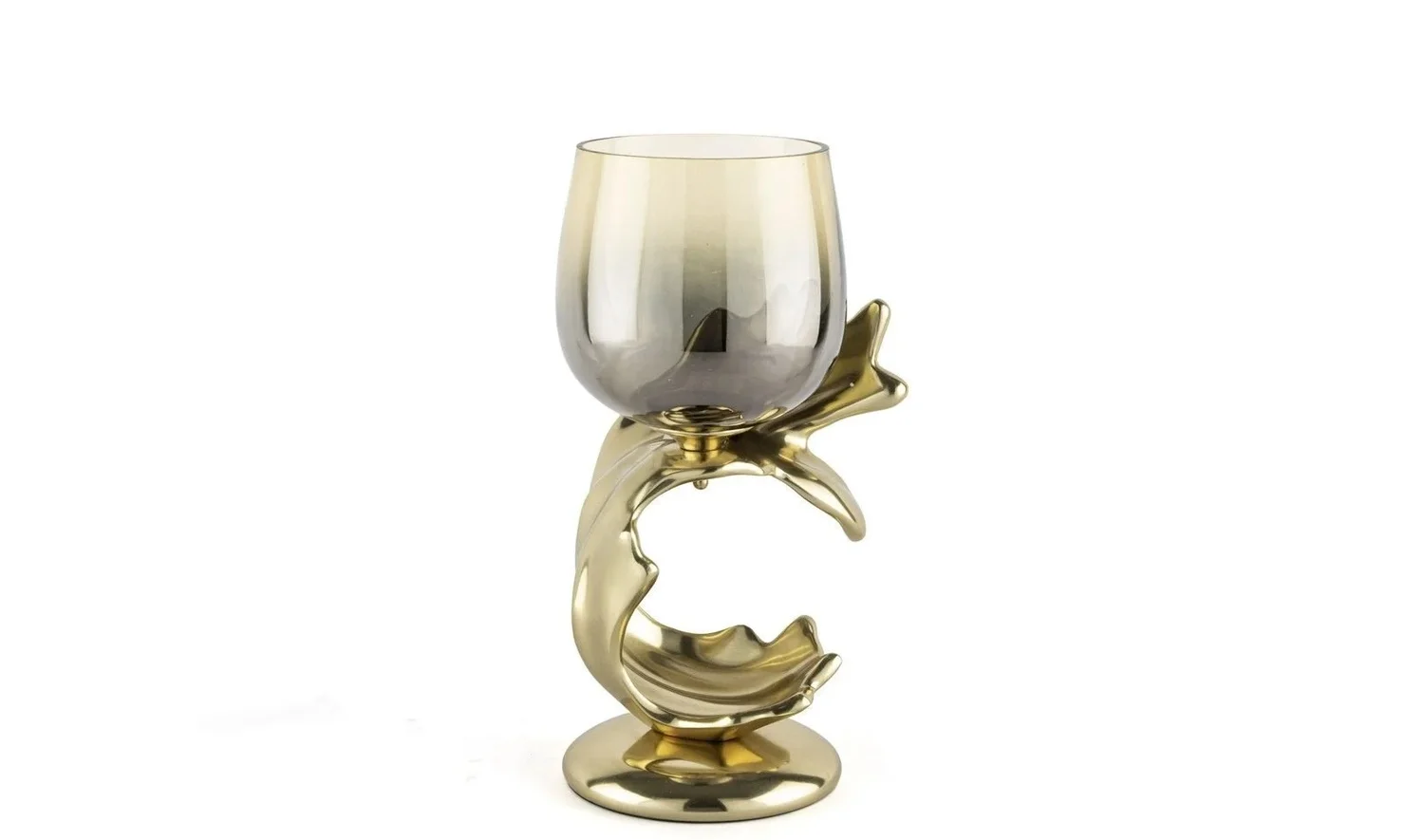 Dalga Cam Mumluk 33x15 cm