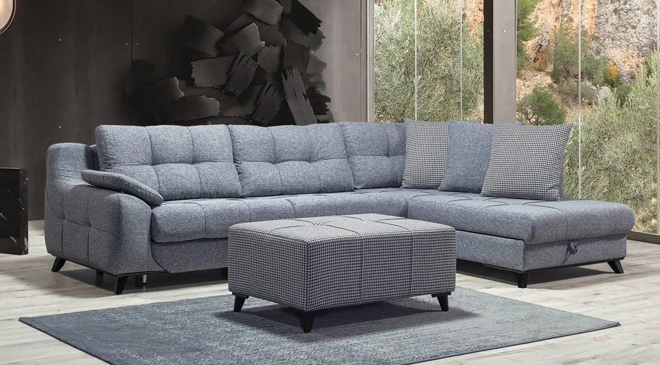 Damla Yataklı Sandıklı Köşe Koltuk Takımı