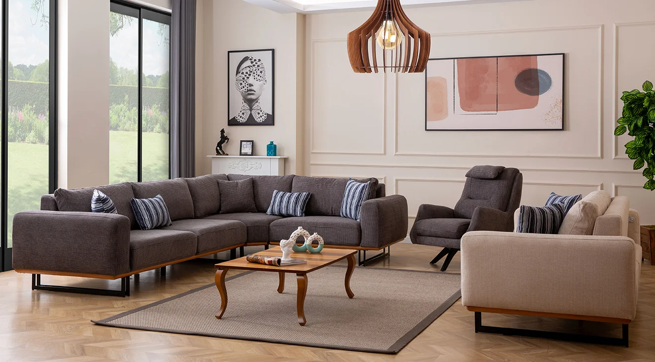 Dante Kanepeli Yataklı Köşe Koltuk Takımı