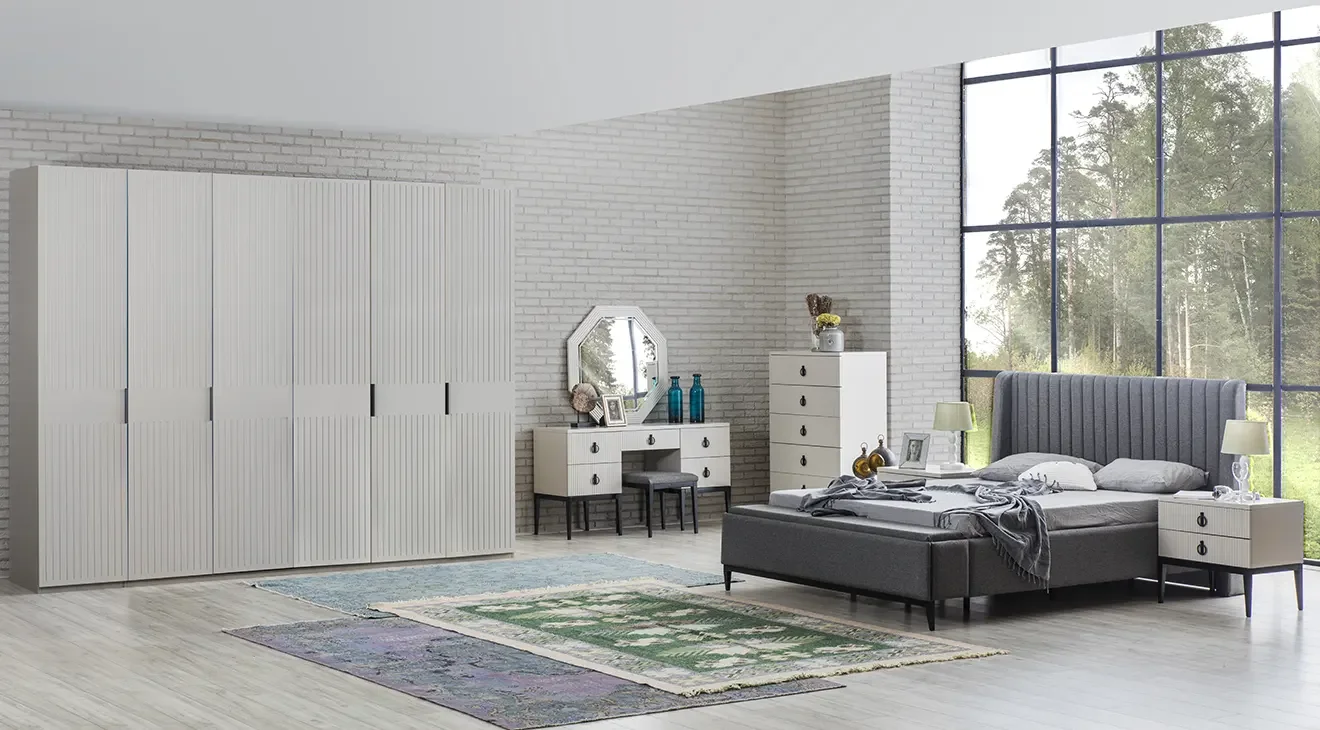 Defne 6 Kapaklı (Ahşap) Yatak Odası Takımı