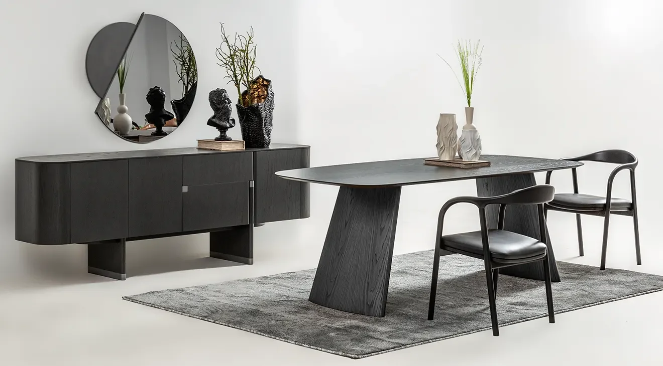 Delta Antrasit Yemek Odası Takımı