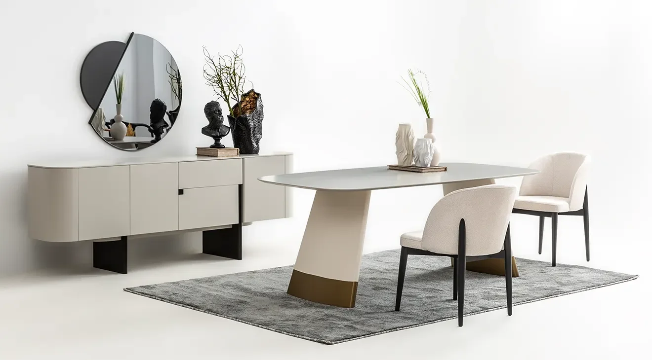 Delta Gri Yemek Odası Takımı