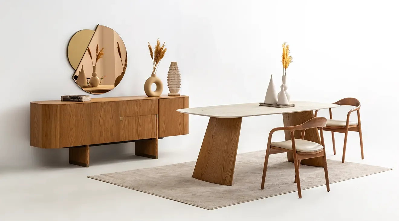 Delta Meşe Yemek Odası Takımı