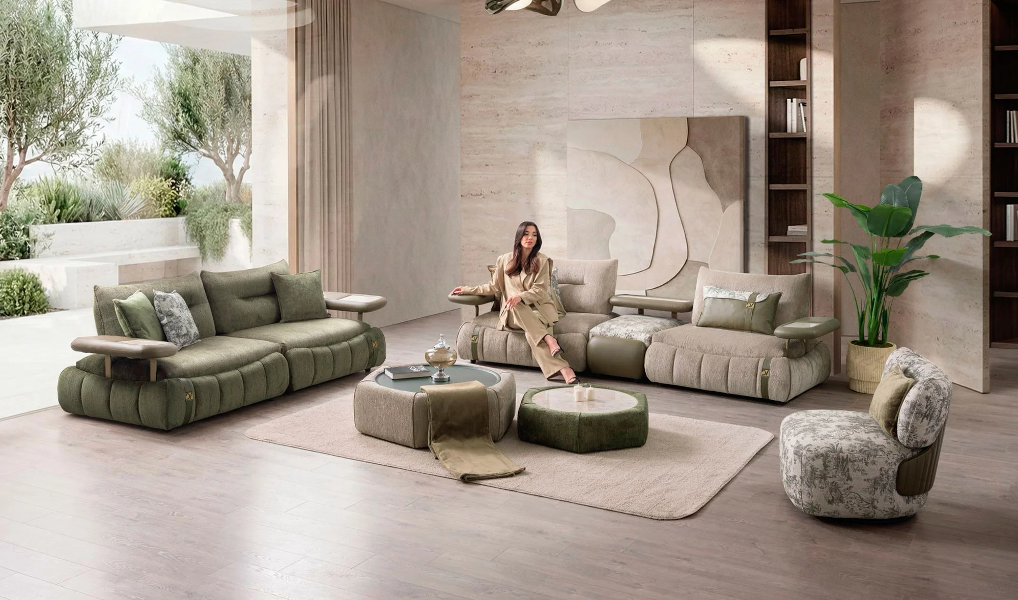 Dörtlü Koltuk + Üçlü Koltuk + Tekli Koltuk