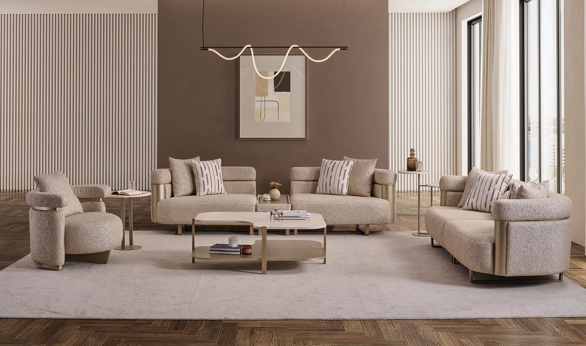 Dörtlü Koltuk + Üçlü Koltuk + Tekli Koltuk