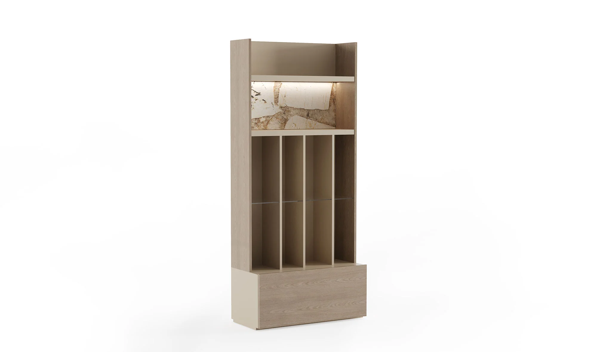 Tv Ünitesi Cam Raflı Modül