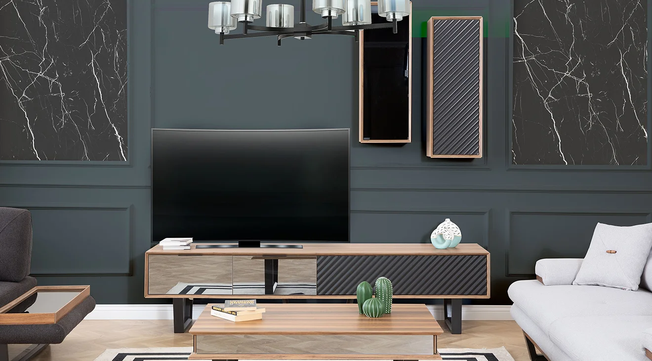 Efes Ceviz Modern Tv Ünitesi