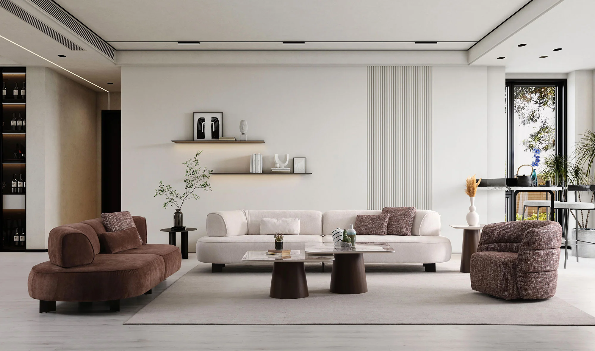 Dörtlü Koltuk + Üçlü Koltuk + Tekli Koltuk