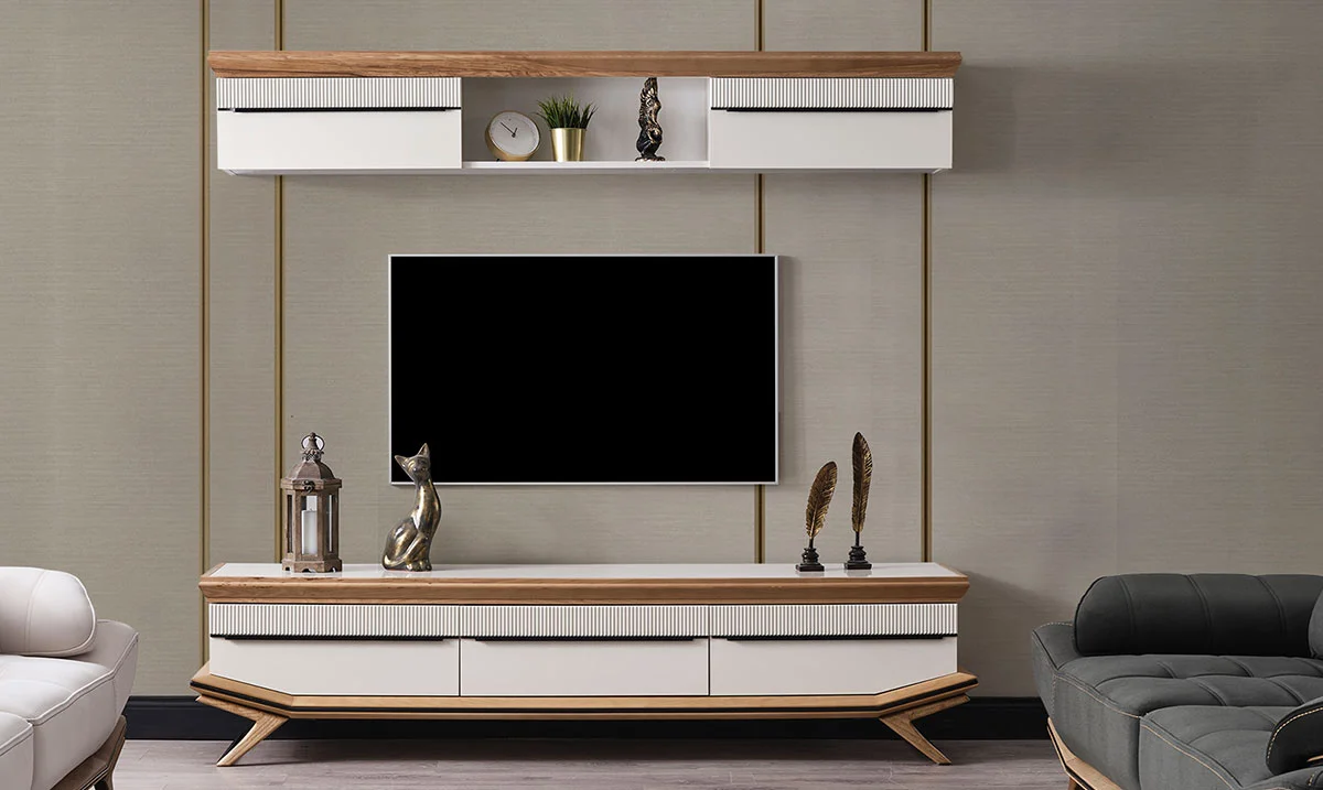 Elize Ahşap Ayaklı TV Ünitesi