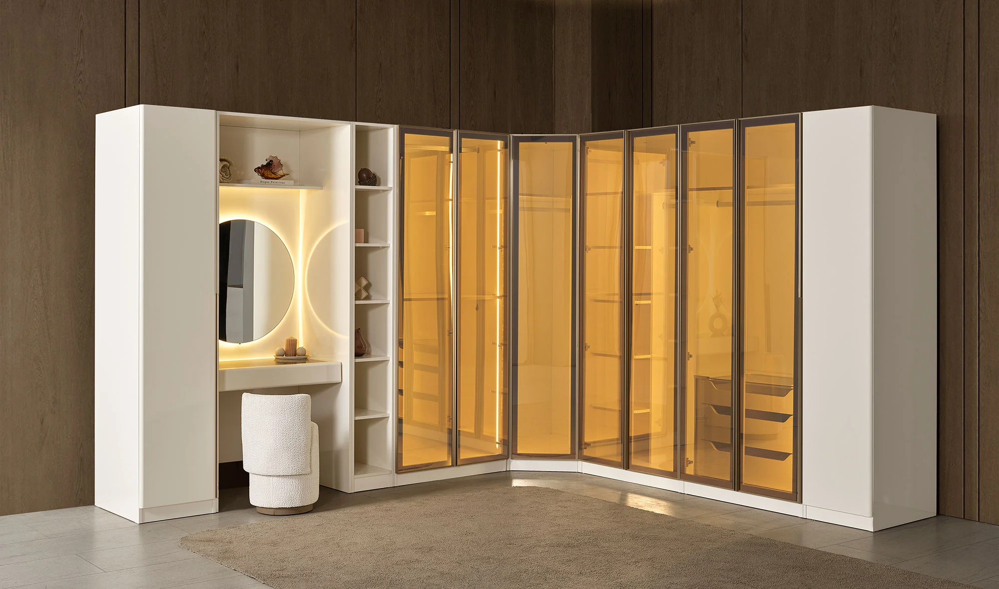 Elsiyum Gardrop - Köşe Dolaplı