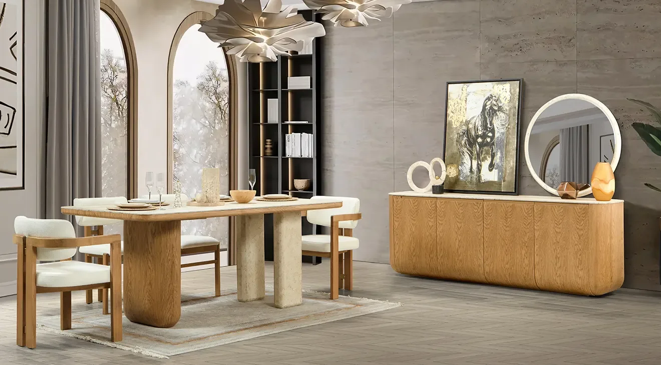 Era Ahşap Ayaklı Yemek Odası Takımı