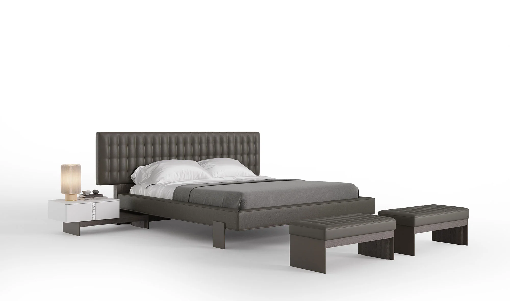 Bazalı Karyola ve Başucu - 160 cm