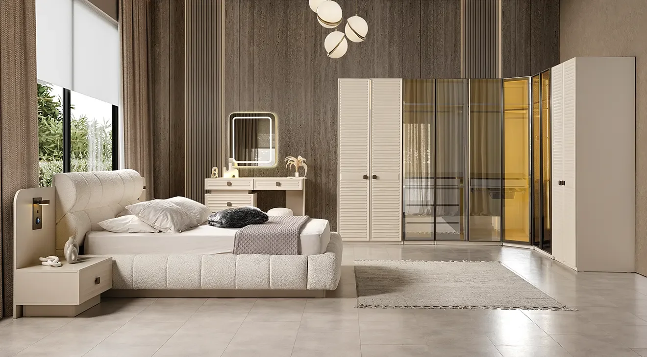 Esila Köşe Dolaplı Yatak Odası Takımı