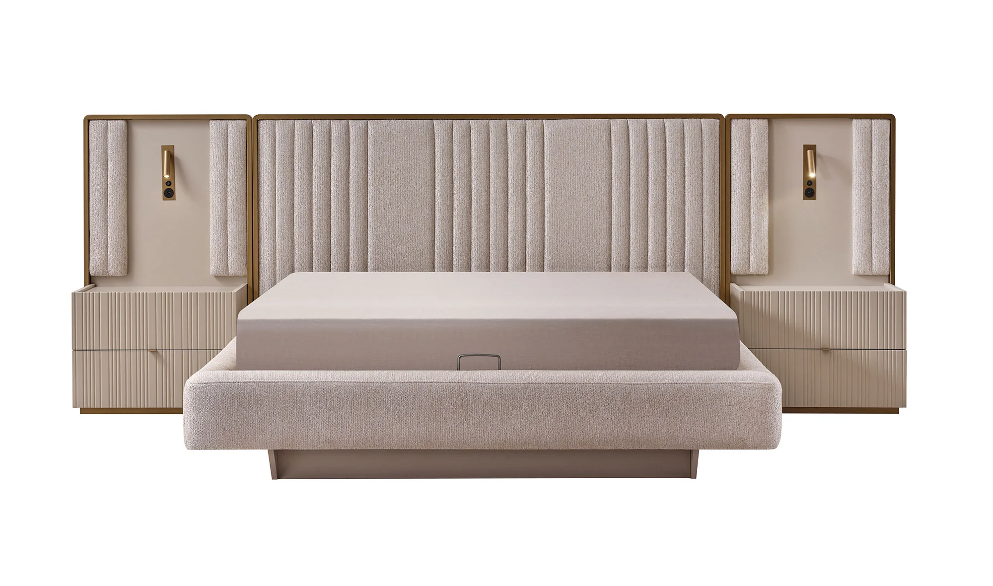 Bazalı Karyola ve Başucu - 160 cm