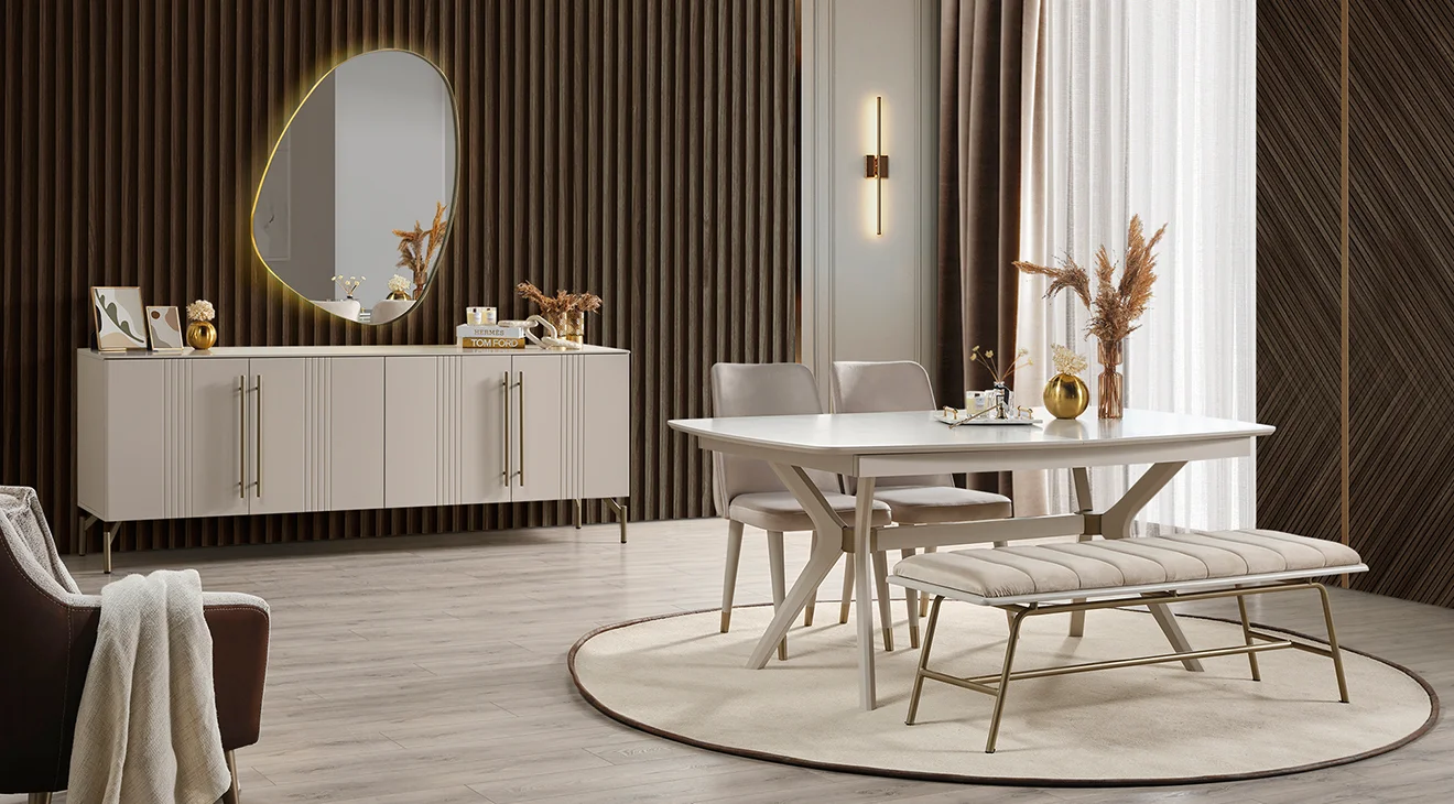Eva Aytaşı Modern Yemek Odası Takımı