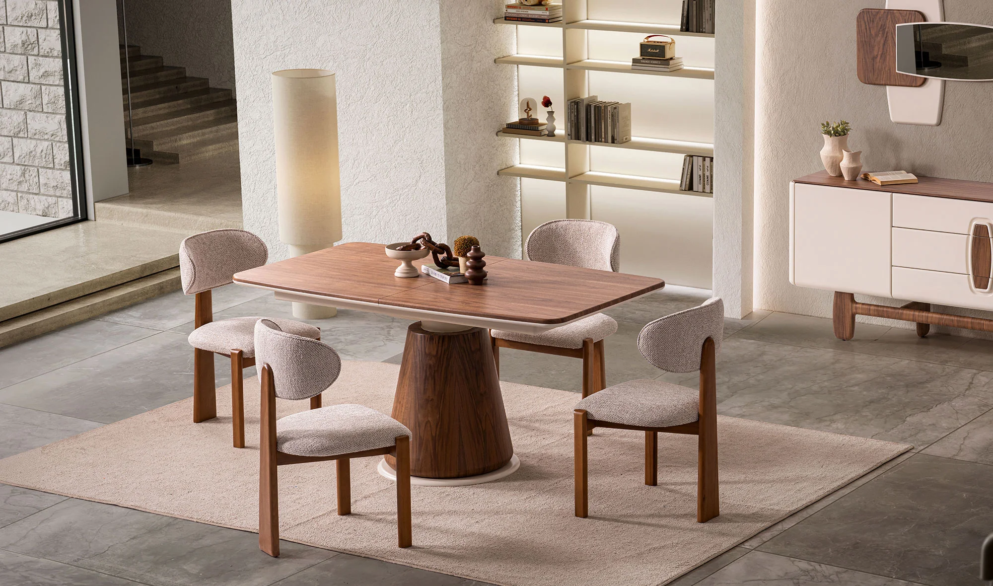 Açılır Yemek Masası + 6 Sandalye