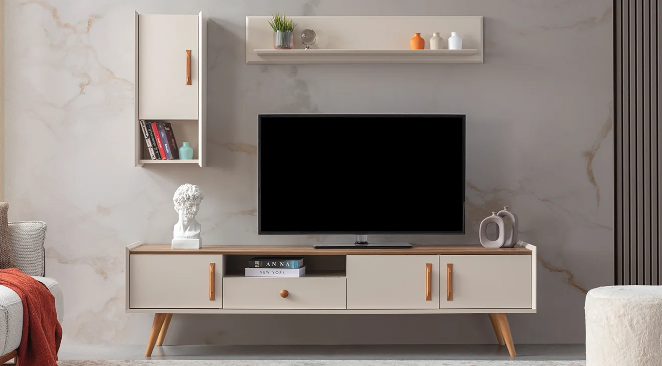 Giza Ahşap Ayaklı Tv Ünitesi
