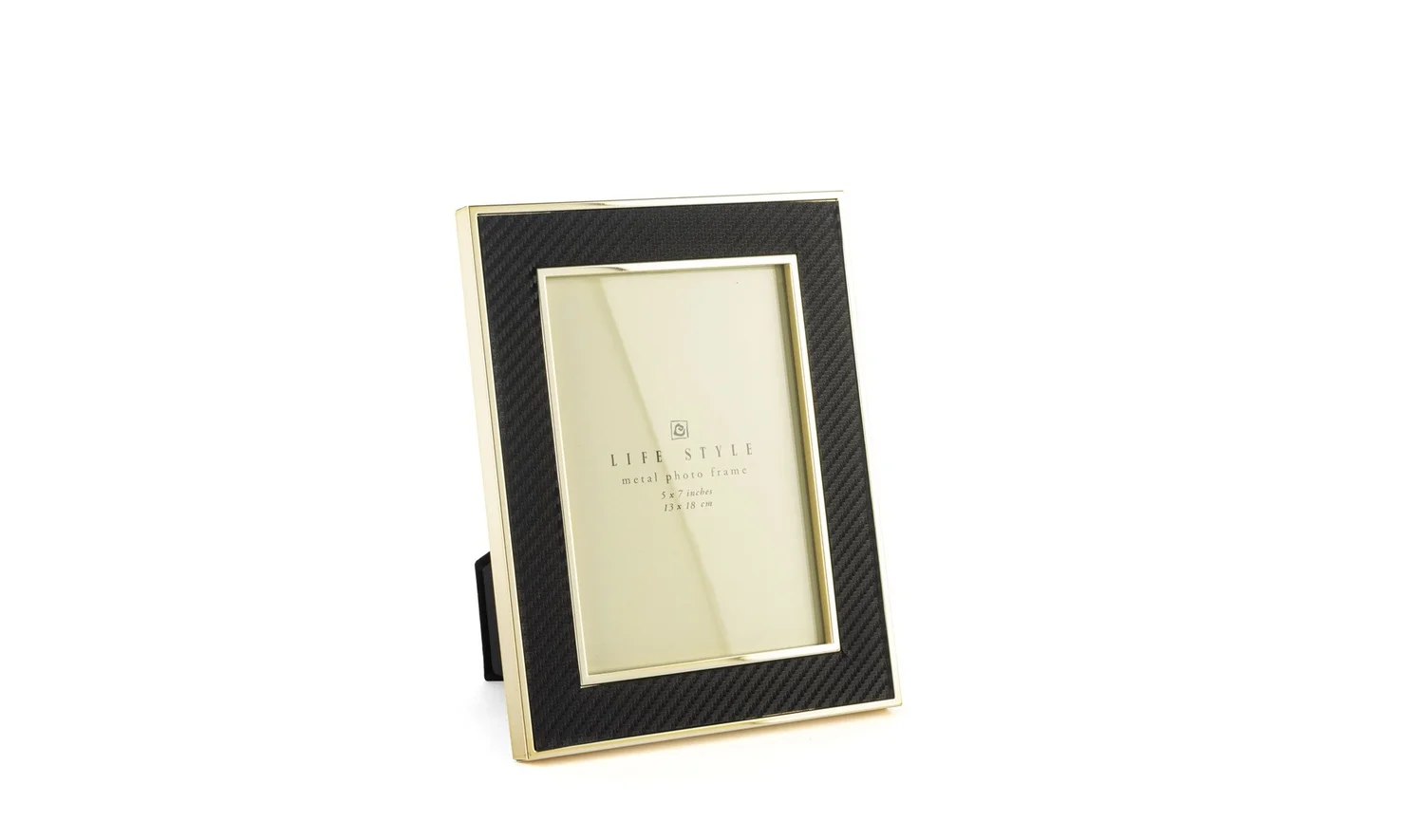 Gold Kenarlı Siyah Kumaş Çerçeve 13x18 cm