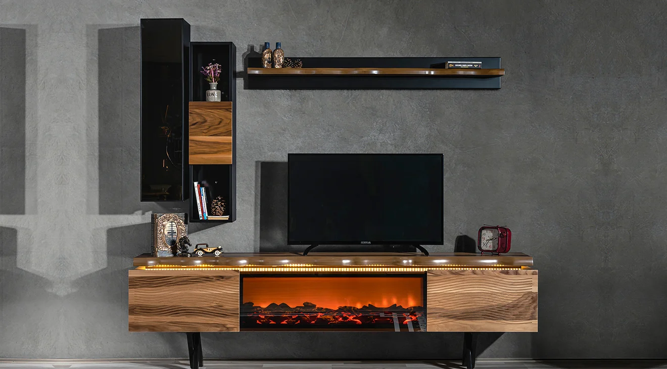 Greenwich Şömineli Tv Ünitesi