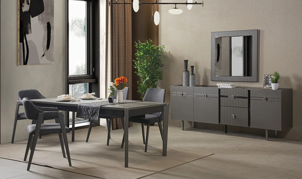 Graues Esszimmer