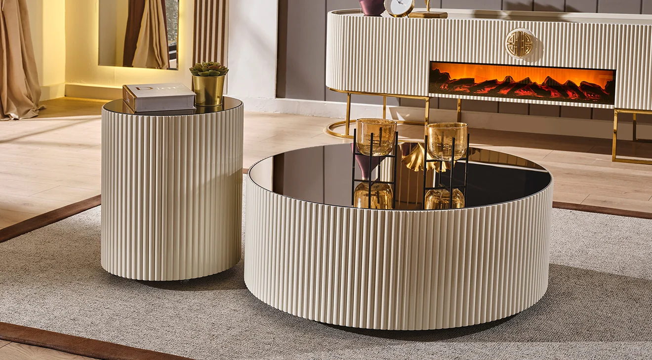 Gucci Ekru Gold Sehpa